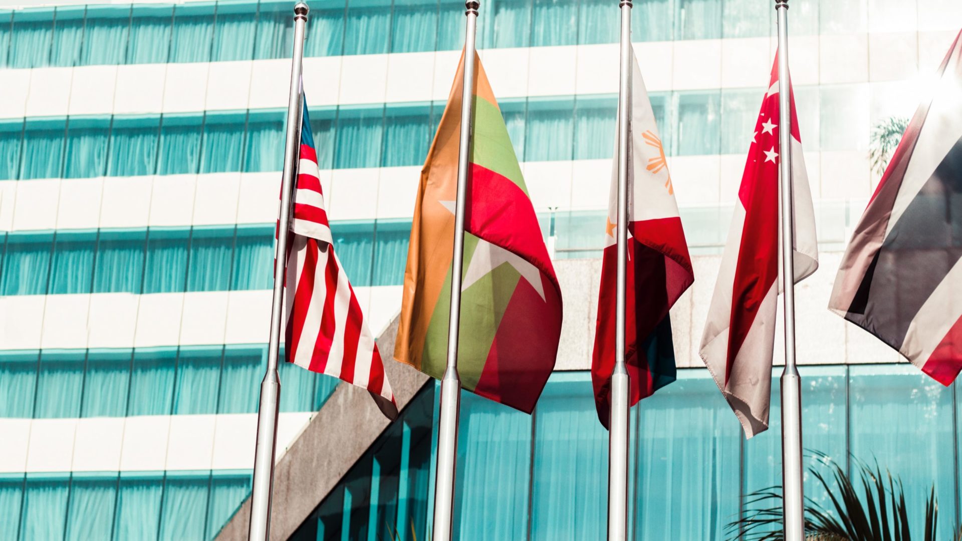 Flags showing all things Australian work visas