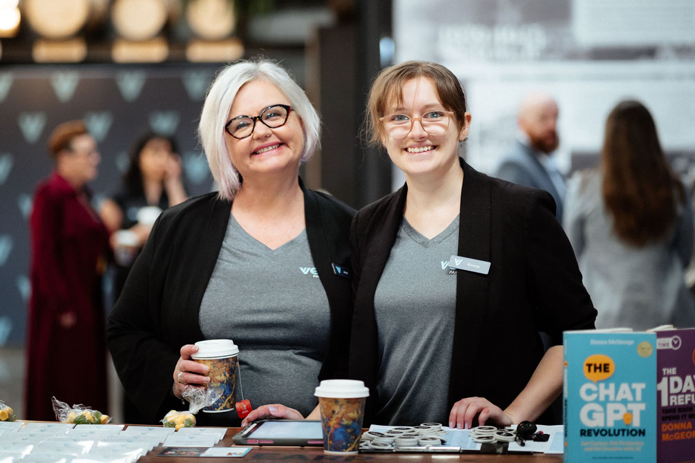 Jodi O'Connoer, Verve Marketing Manger and Emma Westbury, Verve Office Coordinator