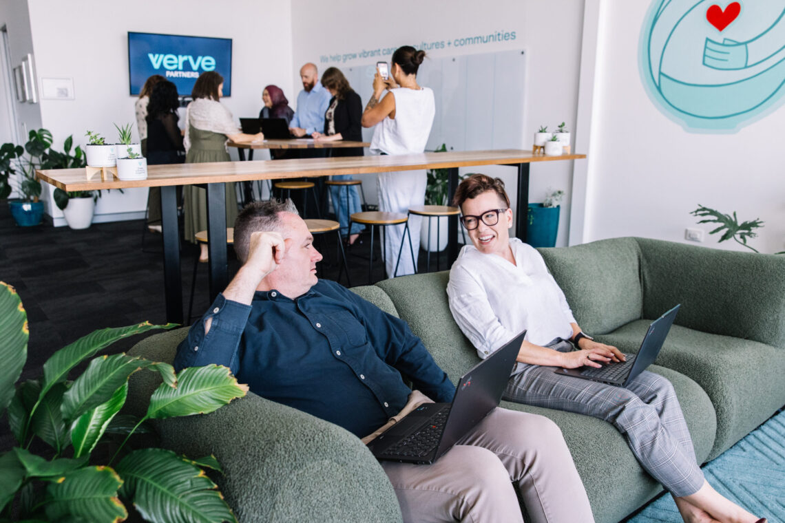 CEO and Executive director having a conversation in the office