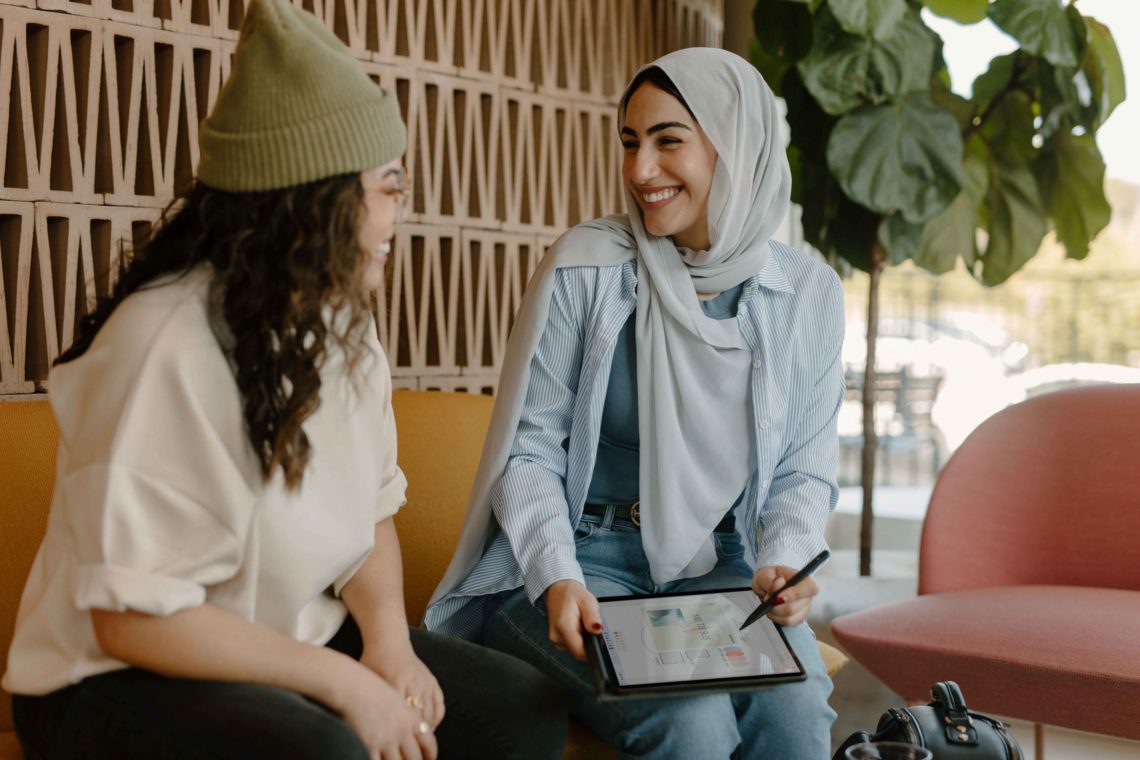 Two people discussing NSW government interview questions